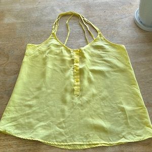 Cloth & Stone cross-strap yellow tank top